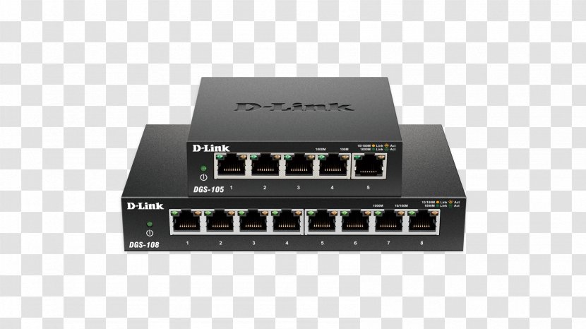 Gigabit Ethernet Hub Network Switch Fast - Stereo Amplifier - Computer Port Transparent PNG