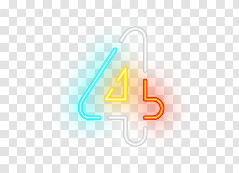 Clip Art Image Vector Graphics Free Content - Neon - Number4 Transparent PNG