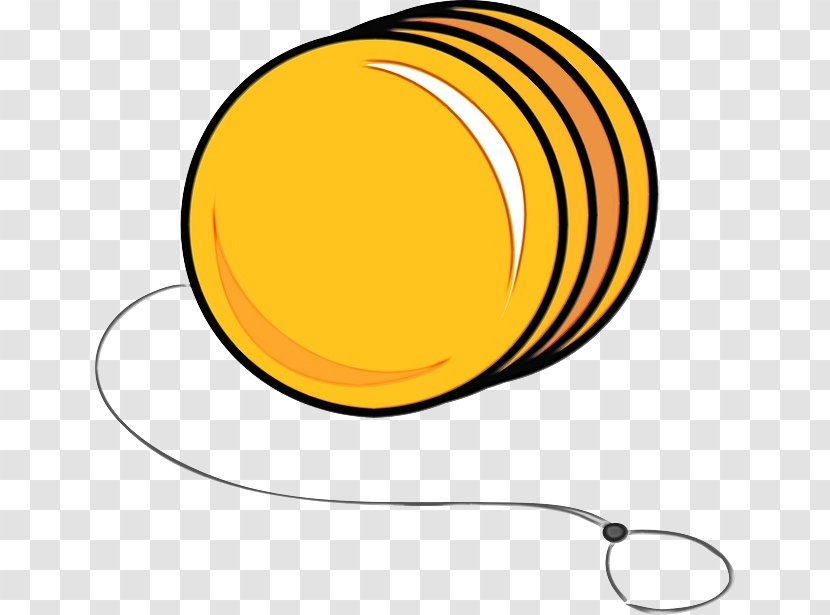 Yellow Line Circle - Watercolor - Wet Ink Transparent PNG