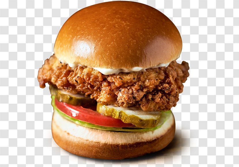 Slider Chicken Sandwich Crispy Fried Cheeseburger - Hamburger Transparent PNG