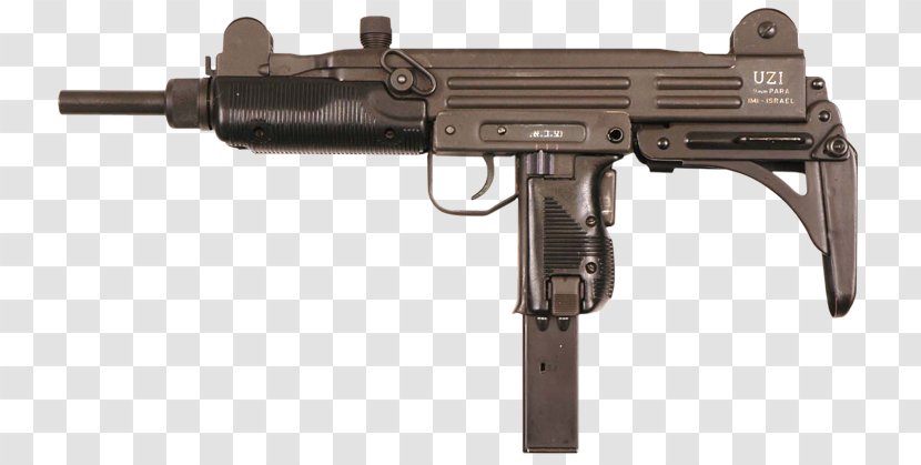 Uzi Submachine Gun Israel Weapon Industries Firearm - Cartoon Transparent PNG
