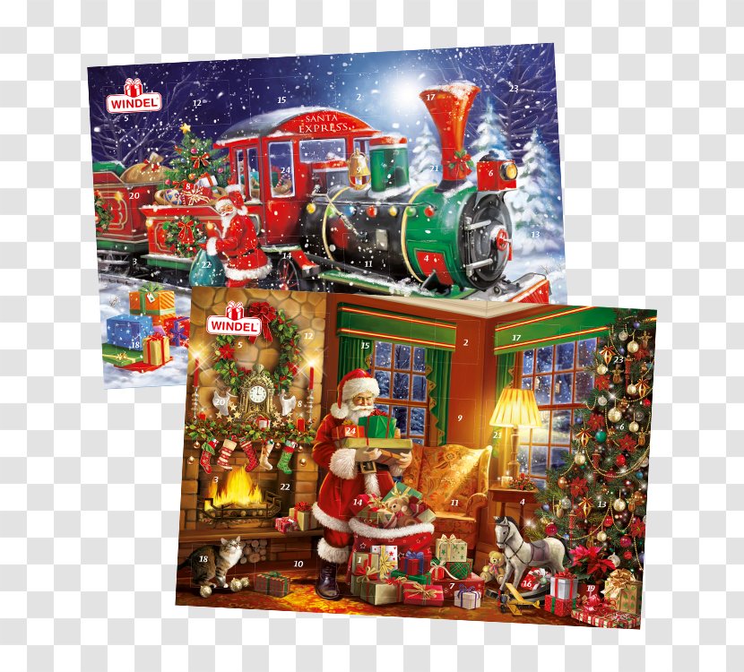 Santa Claus Advent Calendars Christmas Ornament Transparent PNG