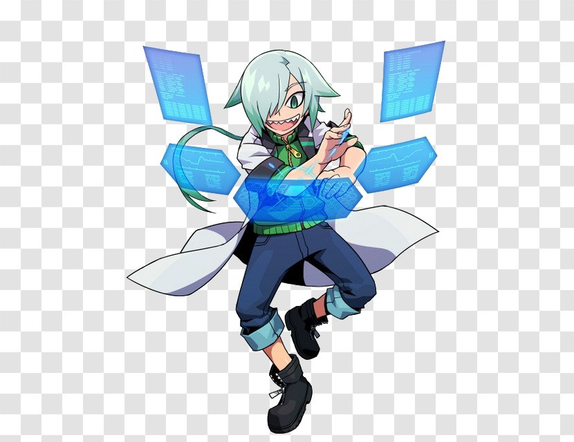 Azure Striker Gunvolt 2 Theseus Mighty Troezen - Frame Transparent PNG