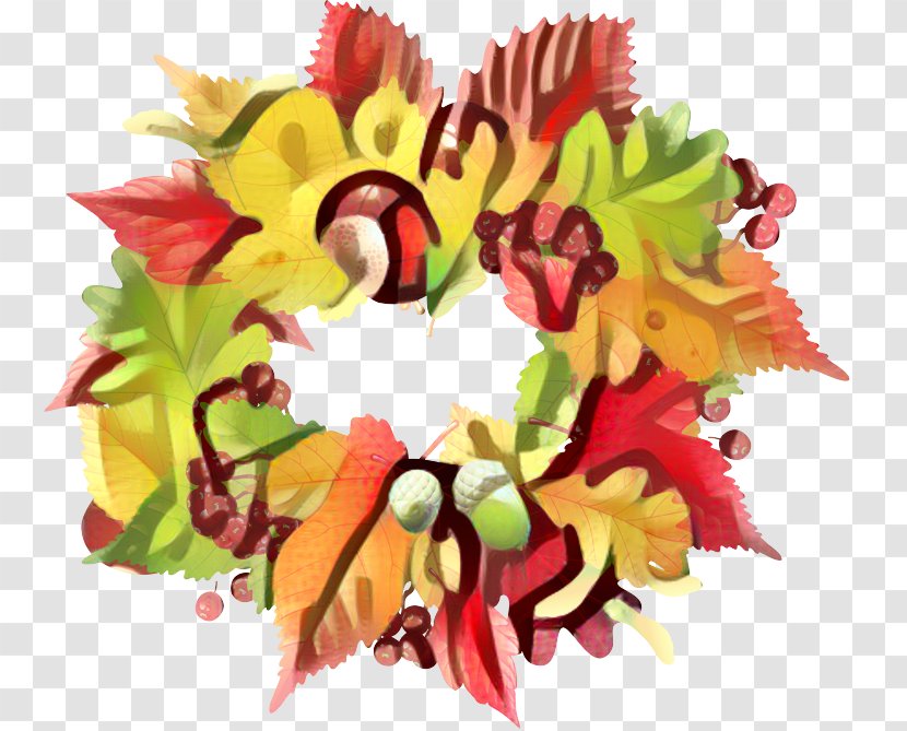 Wreath Clip Art Image Vector Graphics - Thanksgiving - Leaf Transparent PNG