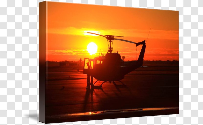 Helicopter Silhouette Sky Plc - Sunrise Transparent PNG