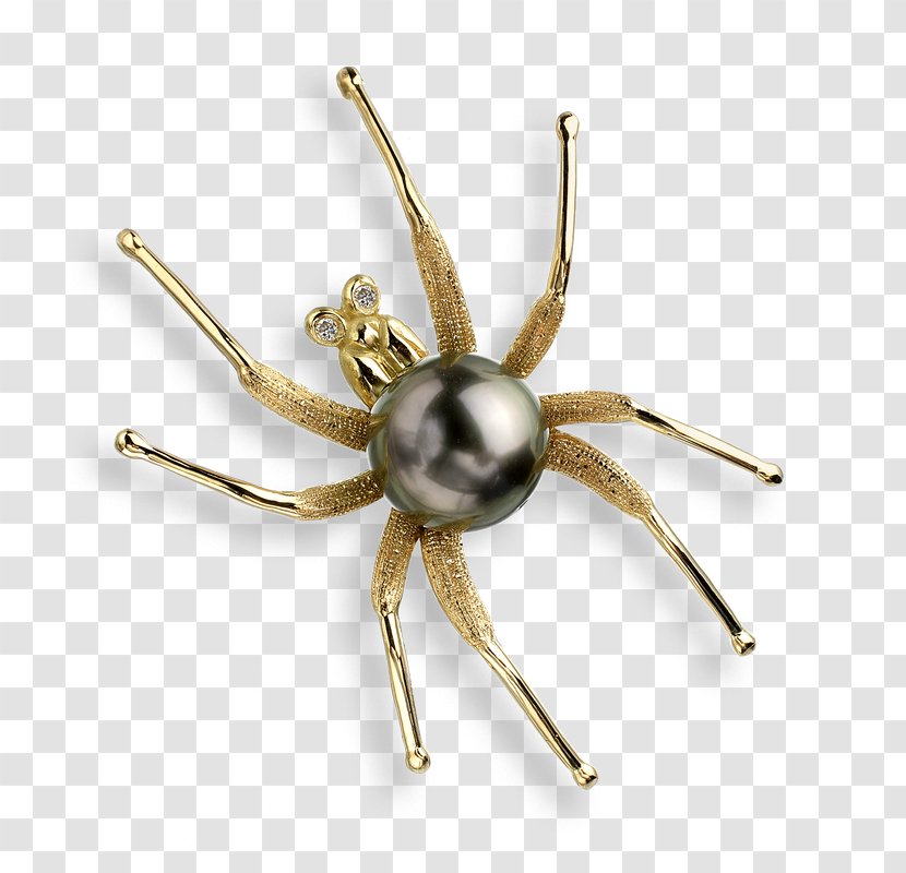 Brooch Spider Tahitian Pearl Jewellery Transparent PNG