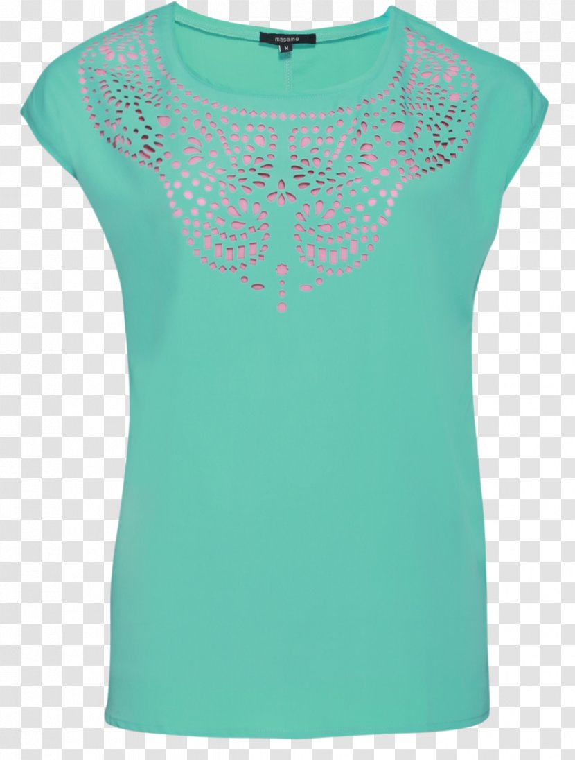 T-shirt Sleeve Turquoise Clothing Blouse - Rupee Transparent PNG