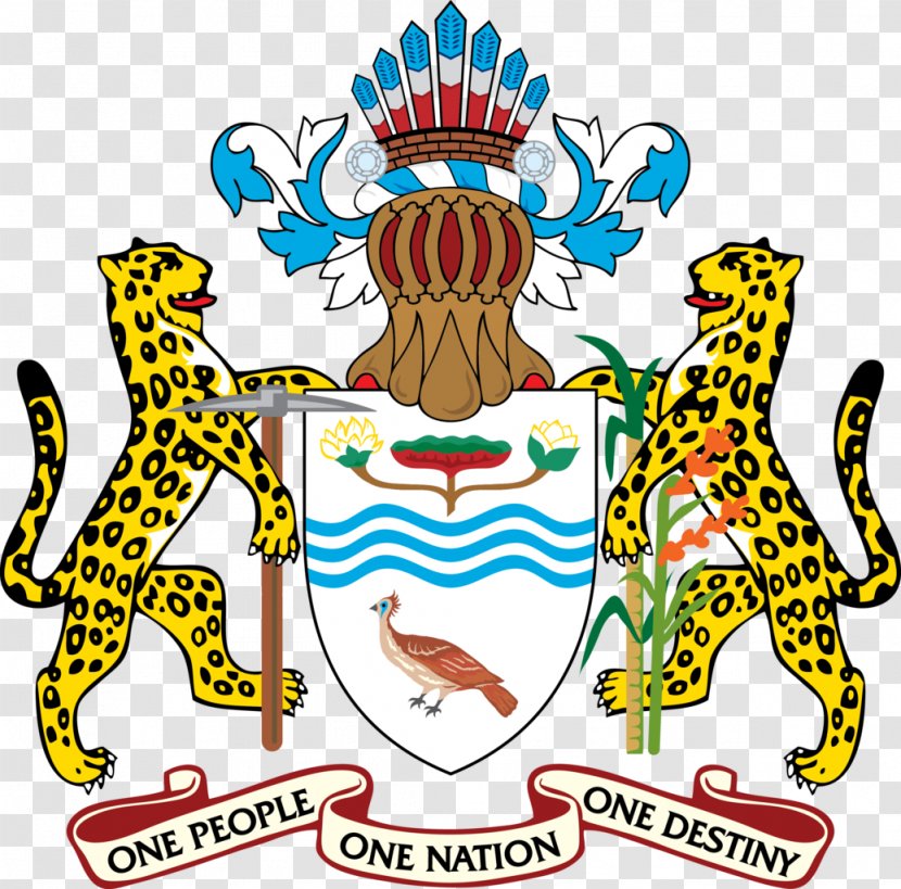 Coat Of Arms Guyana Georgetown Germany Iwokrama Forest - African Tribes Transparent PNG