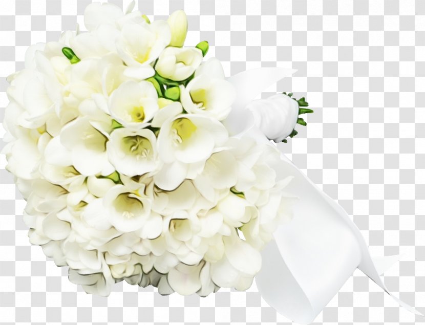 Flower White Bouquet Cut Flowers Plant - Floristry Hydrangea Transparent PNG