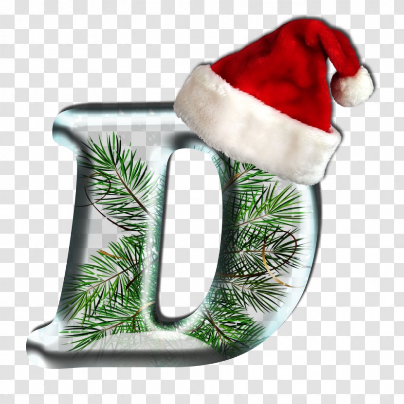 Letter Christmas Ornament D Party - All Caps Transparent PNG