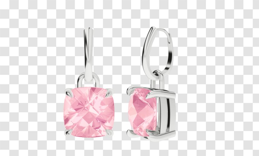 Earring Crystal Pink Jewellery Diamond Color - Rose Quartz Transparent PNG