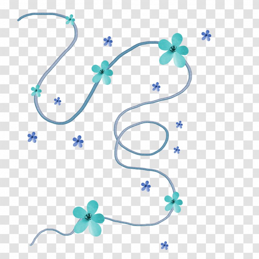 Clip Art Design Desktop Wallpaper Body Jewellery Flower - Turquoise Transparent PNG