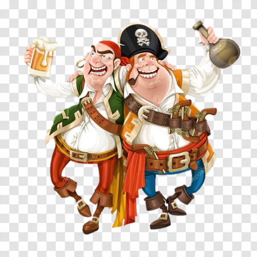 Piracy Alcohol Intoxication Royalty-free Cartoon - Pirate Transparent PNG