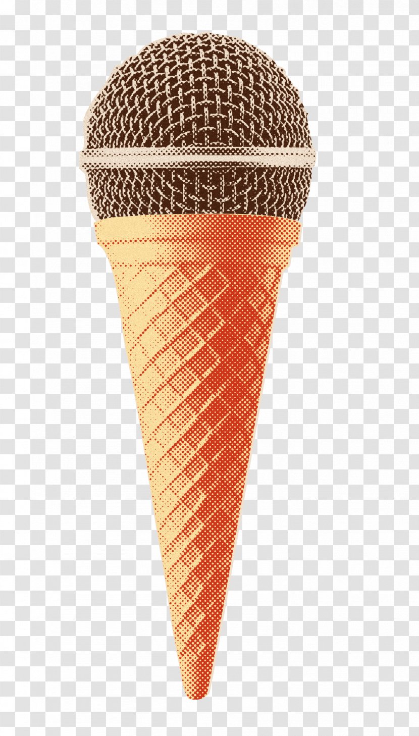 Ice Cream Cones Microphone Chocolate Waffle - Creative Kind Wheat Wind Transparent PNG