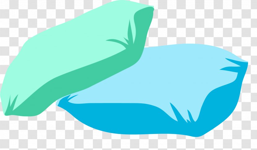 Blue Illustration - Teal - Vector Hand-painted Pillow Transparent PNG