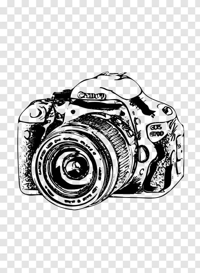 Canon EOS Camera Photography Clip Art - Sketch Transparent PNG