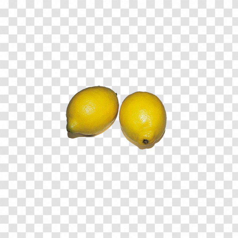 Lemon Yellow Fruit - Silhouette - Two Lemons Transparent PNG