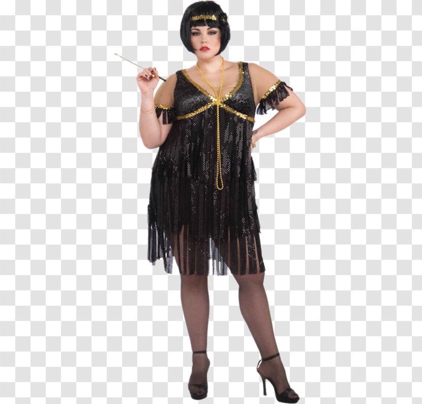 1920s Flapper Costume Dress Roaring Twenties - Halloween Transparent PNG