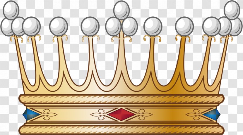Crown Count Nobility Coronet Freiherr - Gold - Fig Transparent PNG