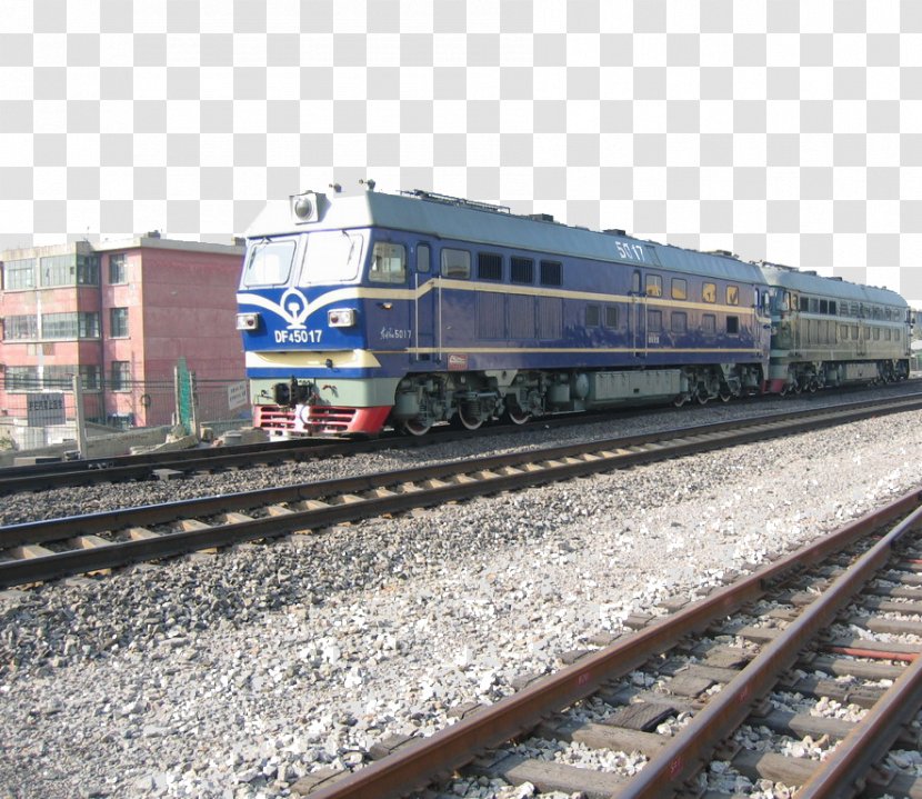 Train Rail Transport Passenger Car Railroad Track - Locomotive - On Tracks Transparent PNG