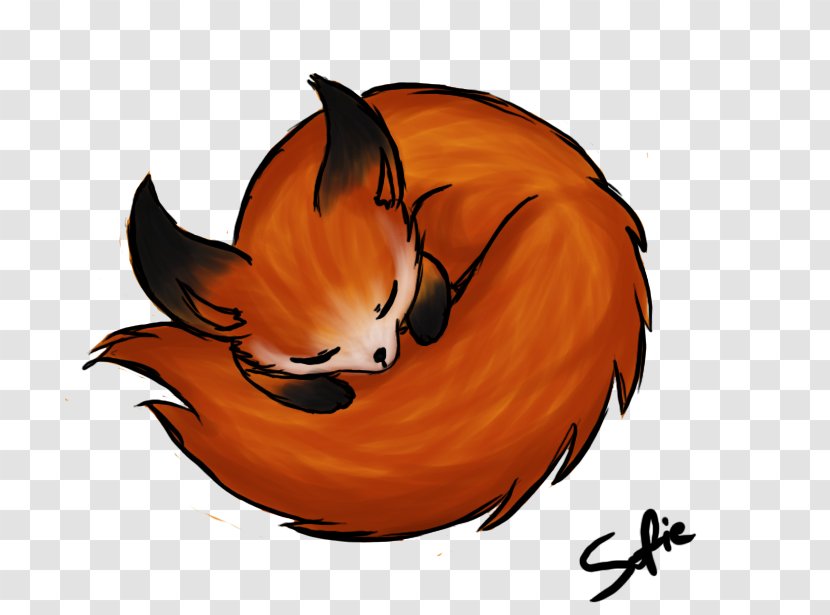 Canidae Red Fox Drawing Clip Art - Sleep Transparent PNG