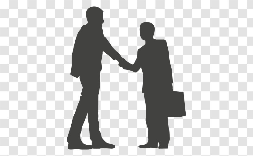 Silhouette Businessperson - Shoulder - Shake Hands Transparent PNG