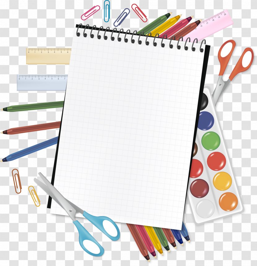 Paper Clip Notebook Stationery School - Ruled Transparent PNG