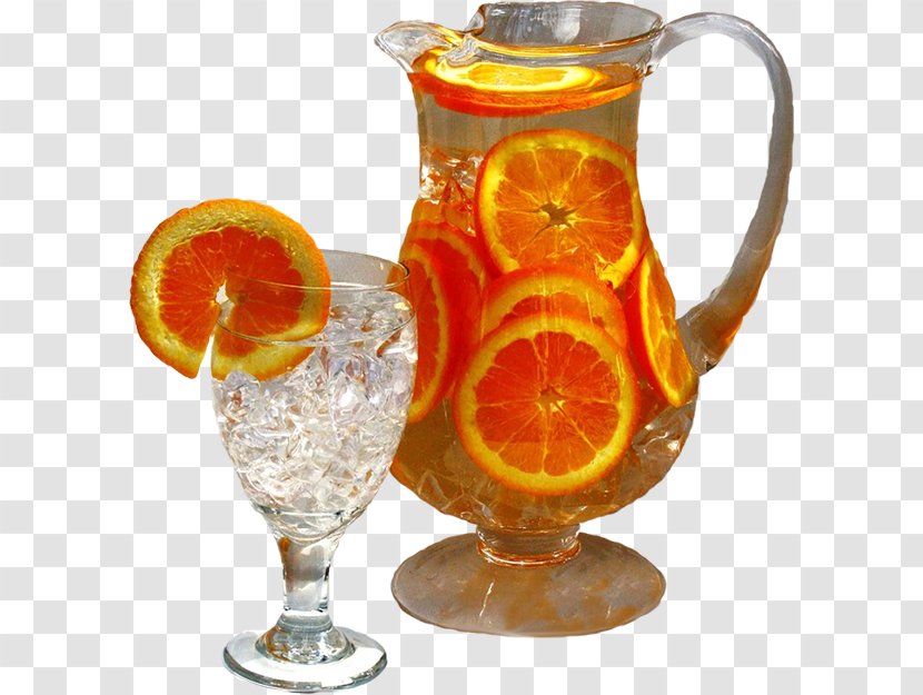 Cocktail Tea Fizzy Drinks Juice Milkshake - Orange Drink Transparent PNG