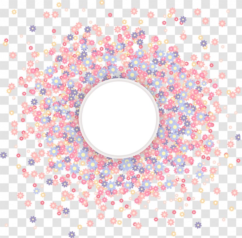 Euclidean Vector Flower Computer File - Pink - Colorful Abstract Ring Transparent PNG