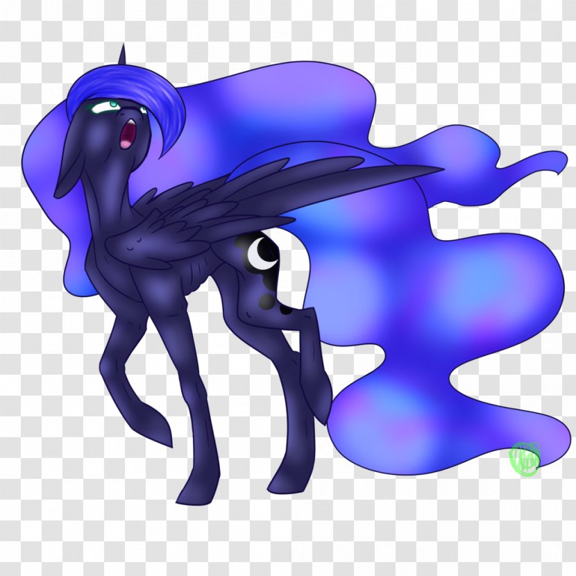 Horse Cartoon Illustration Purple Figurine - Organism Transparent PNG