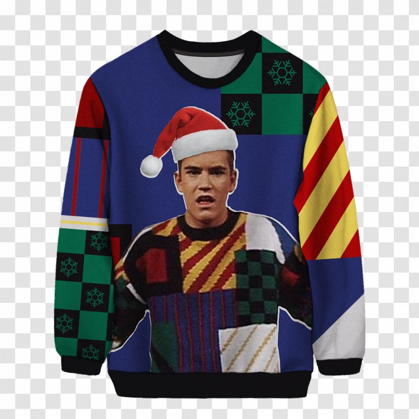 Mark-Paul Gosselaar T-shirt Zachary 'Zack' Morris Saved By The Bell Sweater - Bluza - Free Christmas Pictures Daquan Pull Transparent PNG