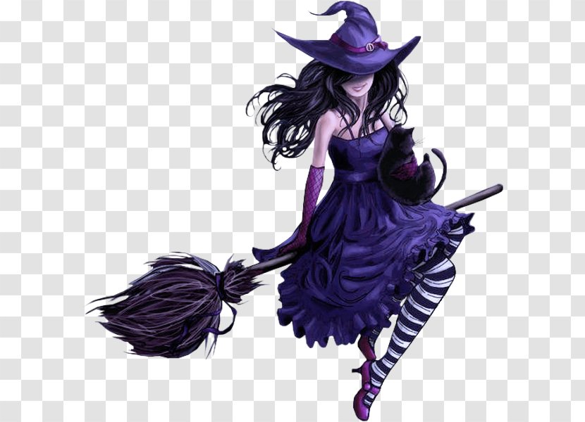 Purple Violet Witch Hat Costume Accessory Transparent PNG