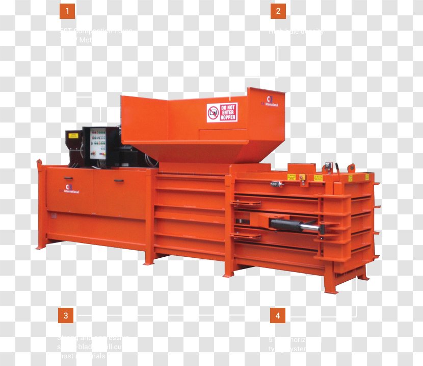 Paper Baler Waste Plastic Presse à Balles - Compaction Transparent PNG