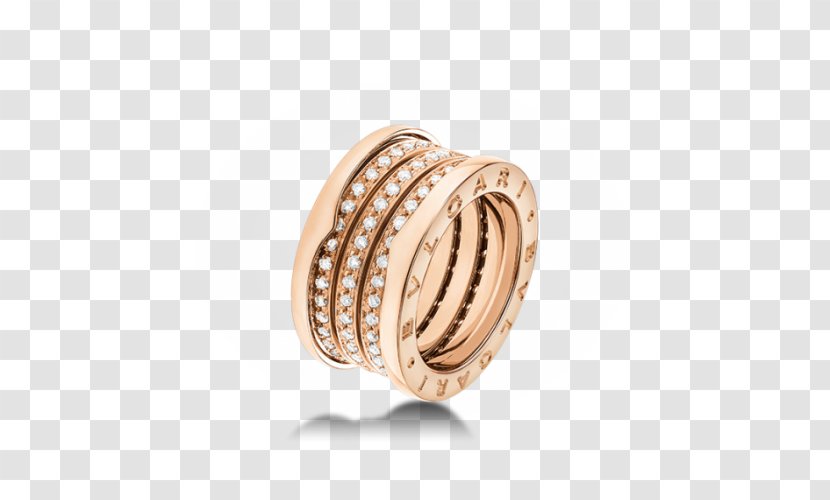 Bulgari Wedding Ring Jewellery Diamond - Gold Transparent PNG