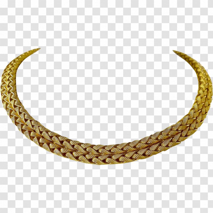 Necklace Choker Jewellery Chain Colored Gold - Collar Transparent PNG