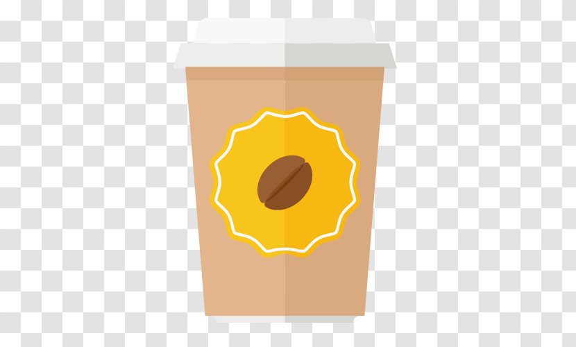 Coffee Cup Yellow Pattern Transparent PNG