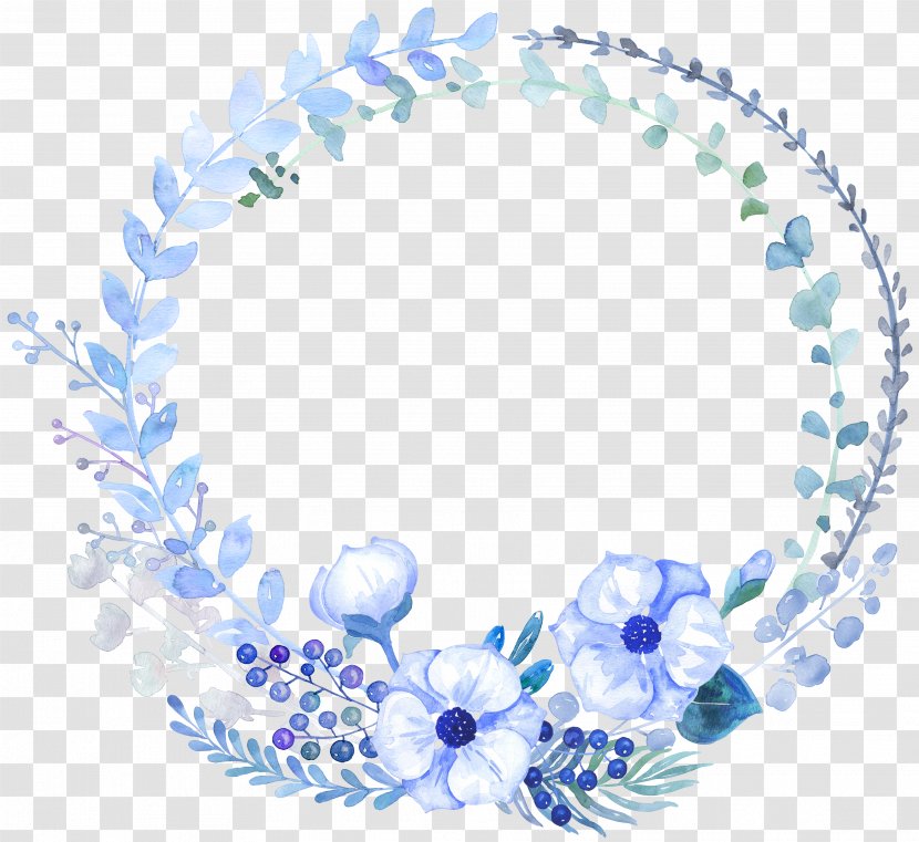 Blue Flower Watercolor Painting Clip Art - Petal - Flowers Transparent PNG