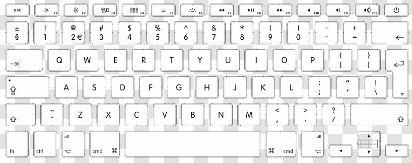 Computer Keyboard MacBook Air Pro Laptop - Frame - Macbook Touch Bar Transparent PNG
