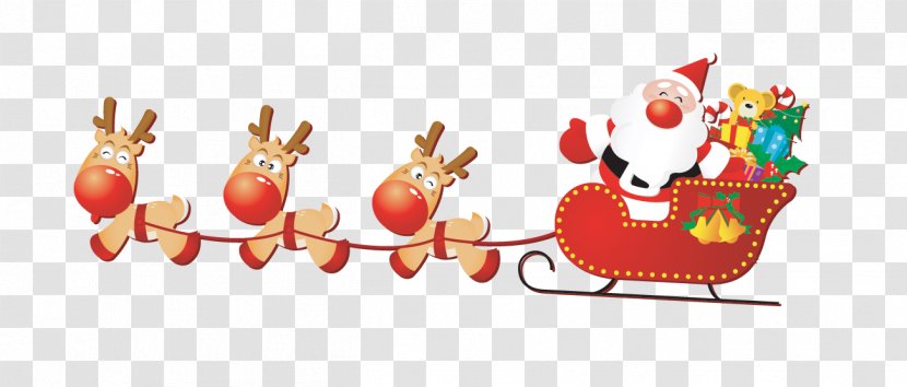 Rudolph Santa Claus Royal Christmas Message Wish - Deer - Hats Beard Elk Pull Carts Material Transparent PNG