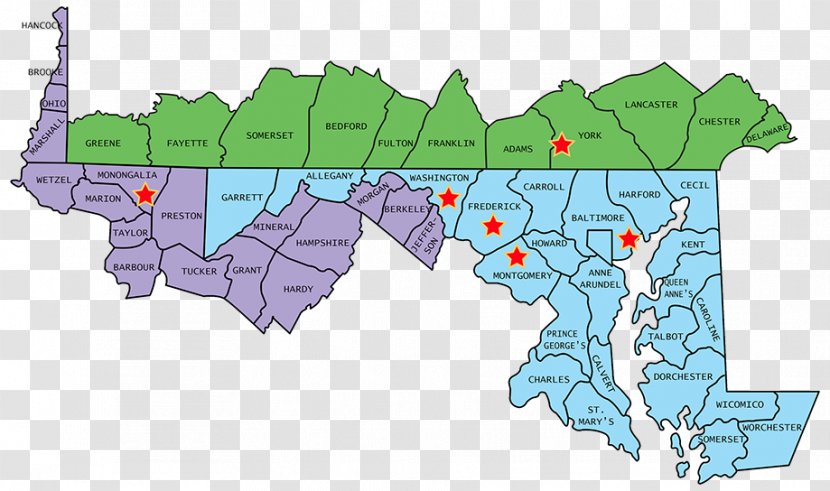 Prince George's County, Maryland Map Water Resources Tree - Area Transparent PNG