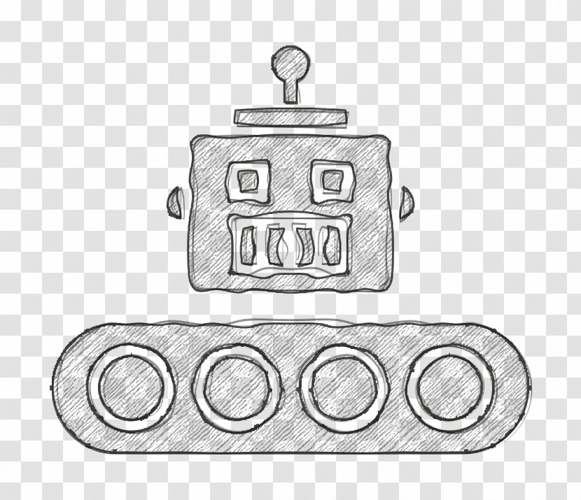 Robots Icon Production Icon Conveyor Icon Transparent PNG