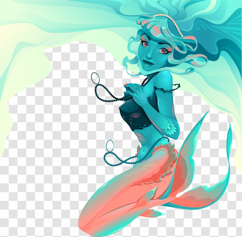 Mermaid Siren Silhouette Illustration - Vector Transparent PNG