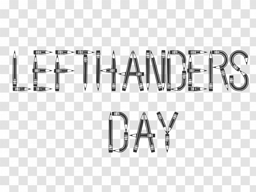 Left-Handers Day. - Monochrome - Point Transparent PNG