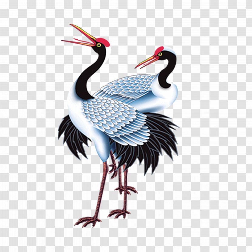 Download Ink - Wash Painting - Crane Transparent PNG