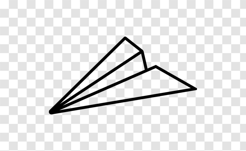 Paper Plane Airplane - Black And White Transparent PNG
