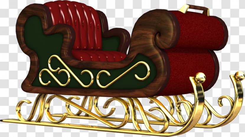 Santa Claus Sled Christmas Day Reindeer Image - L'orge Pelouse Transparent PNG
