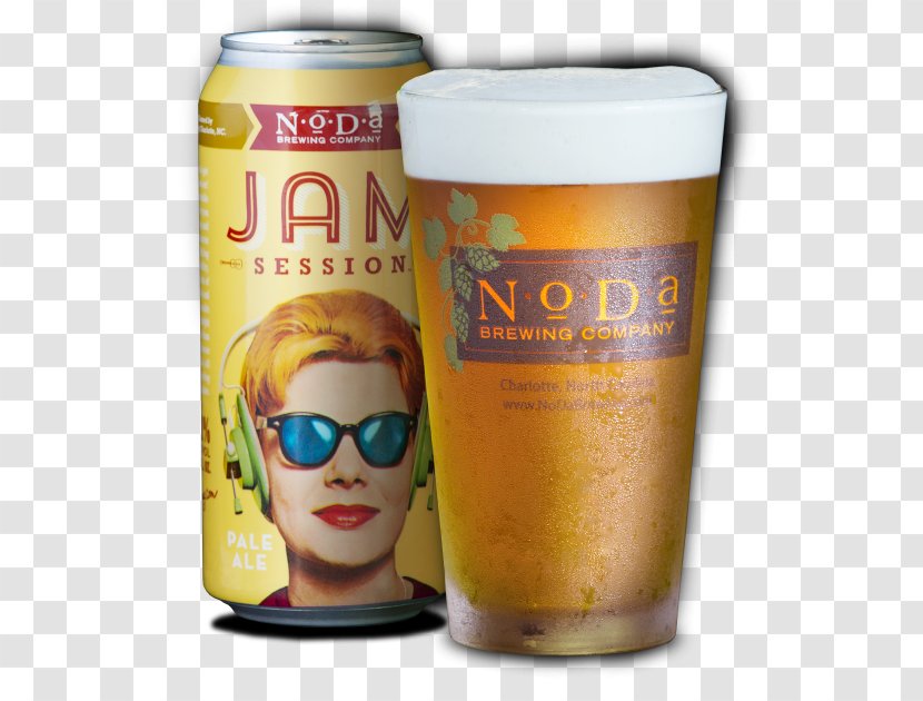 NoDa Brewing Company Beer Glasses India Pale Ale - Jam Session Transparent PNG