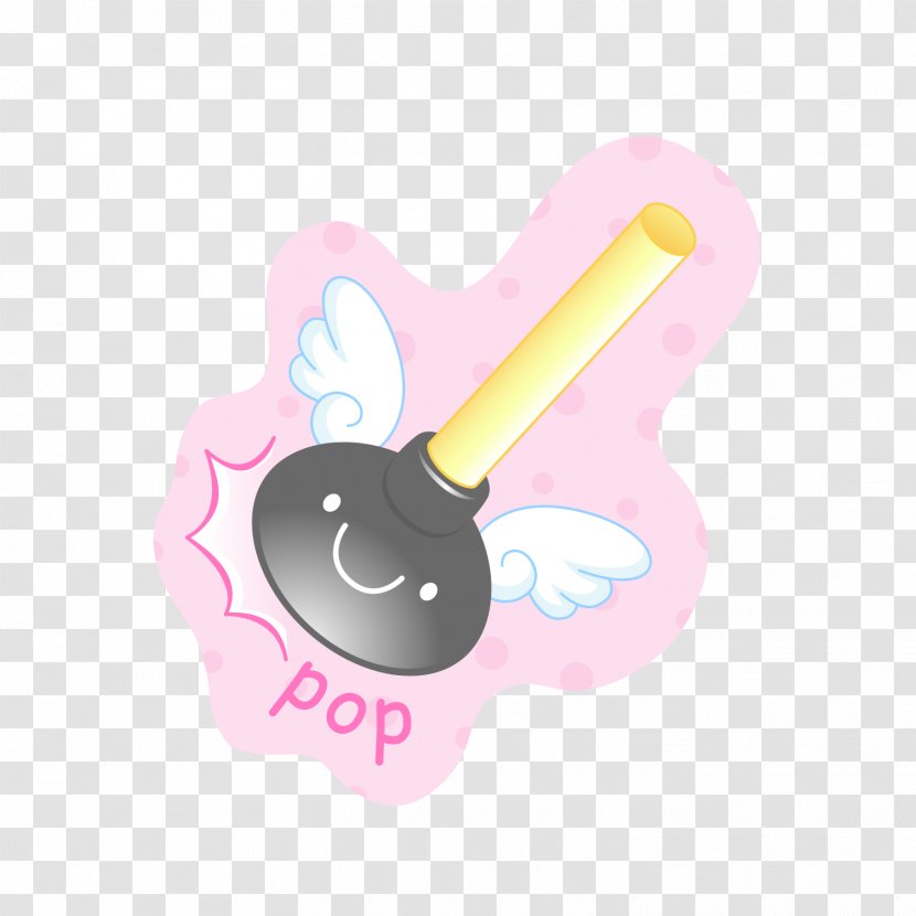 Euclidean Vector Toilet Brush - Pink Transparent PNG