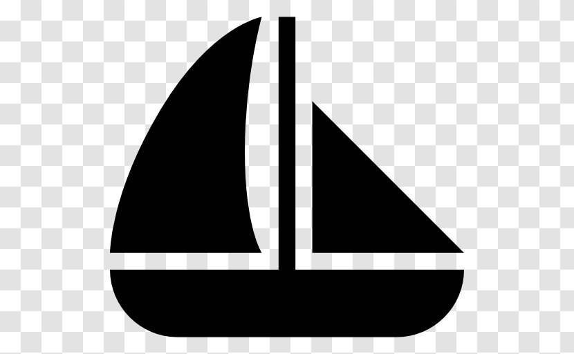 Sailboat - Black - Boat Transparent PNG