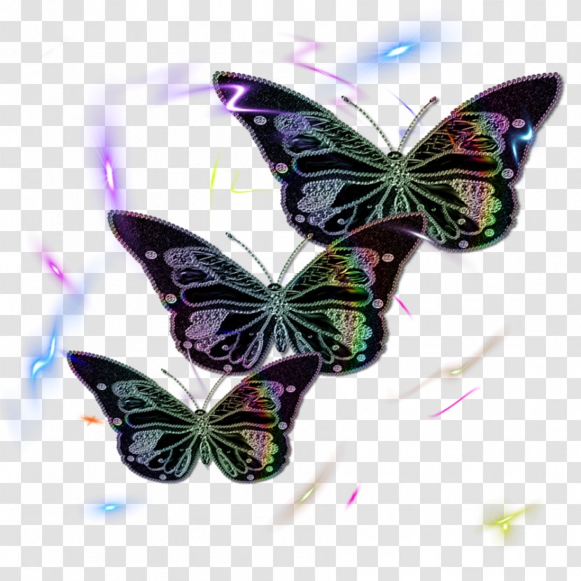 Desktop Wallpaper Clip Art - Moths And Butterflies - Neon Wings Transparent PNG